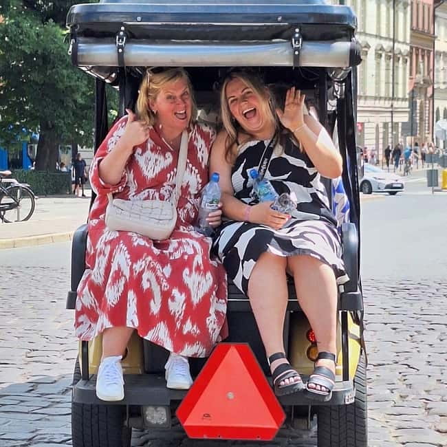 City Tour Cracow golf car plus Cruise on the Vistula River. - The one-hour Vistula River cruise, modern catamaran, audio in 27 languages