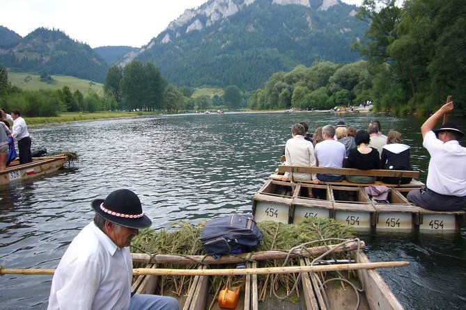 Dunajec River Gorge from Krakow - The Dunajec River Gorge raft: slow float, big cliffs, two raftsmen