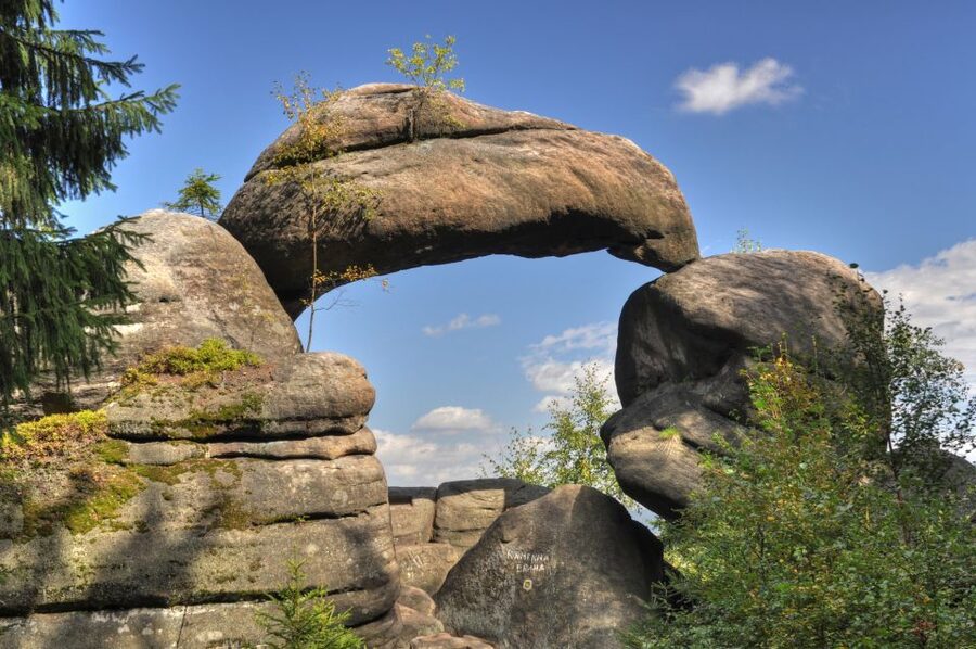 From Wroclaw: Hiking Trail in Rock City Adrspach - The rocks with names: Caterpillar, Butcher’s Axe, Dog and Boar, Sphinx, Golem