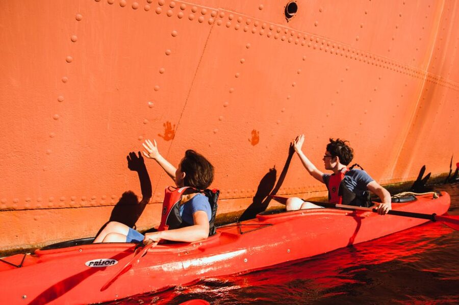 Gdansk: Guided Kayak Tour - The 20-minute safety briefing at the shipyard