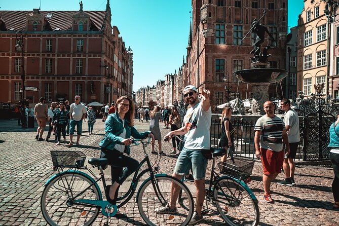 Gdansk Private Bike Tour - Neptune’s Fountain, Golden Gate, and St. Mary’s Church: the Old Town hits fast