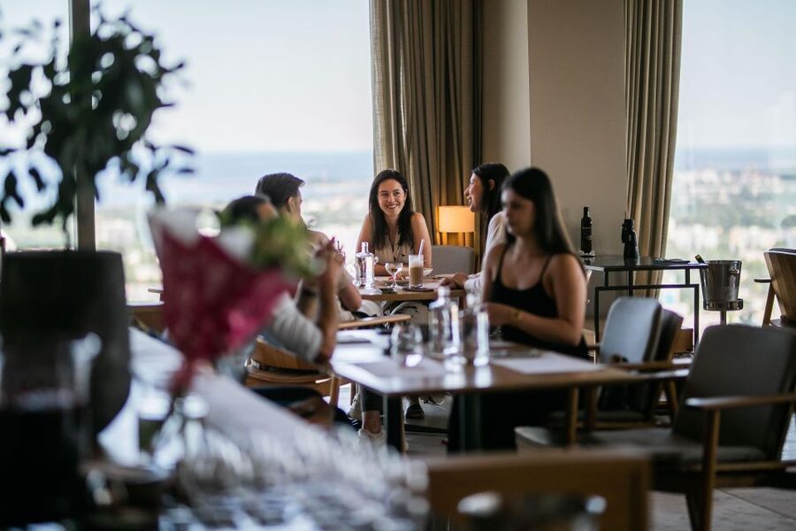 Gdańsk: Spanish Cuisine and City Views From the Top Floor - The Bib Gourmand menu: appetizer, main, dessert, and Cava