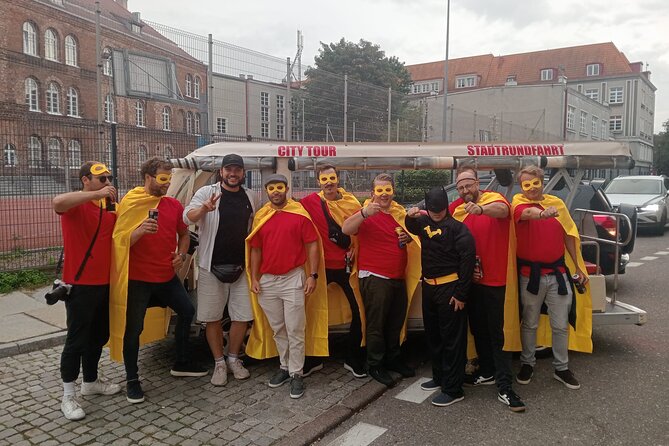 Gdansk Unlimited Beer Tour by GolfBuggy & Highlights & LiveGuided - Shakespeare Theatre outside views, plus the city gates