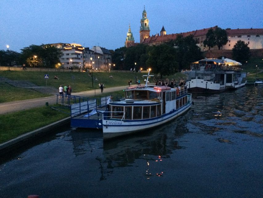 Krakow: Evening Cruise with a Glass of Wine - Manggha Centre, Kraków Eye, and the ghetto-wall fragment