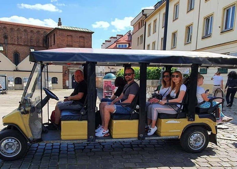 Krakow: Guided City Tour by Golf Buggy with Hotel Pickup - Kazimierz and the Jewish Quarter: architecture plus memory, not just photos