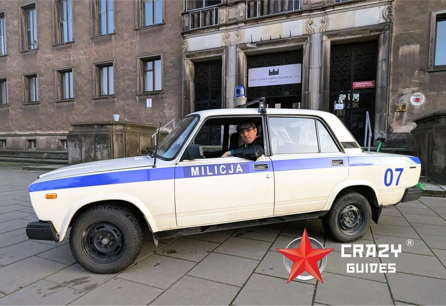 Krakow: Private Nowa Huta Adventure Tour in Communist Cars - Steelworks headquarters and the Renaissance buildings photo moment
