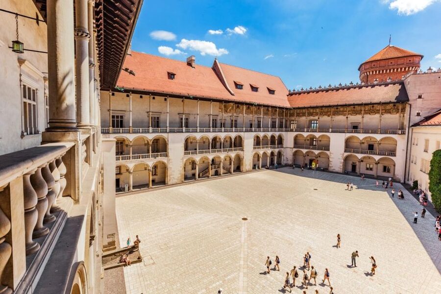 Krakow: Skip-the-Line Wawel Castle and Hill Guided Tour - Wawel Hill courtyard: gates, walls, and why the castle looks like it does