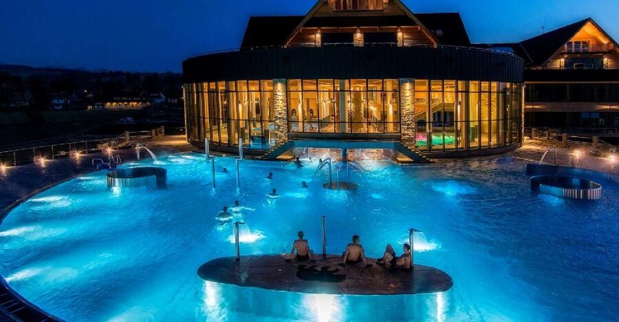 Krakow: Thermal Baths Evening Experience - The Terrace Cooling Pool and Sunset Views