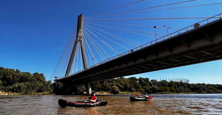 Packrafting kayaking guided tour Vistula river Warsaw Poland - Packrafting the Vistula: what the 2-hour one-way route feels like