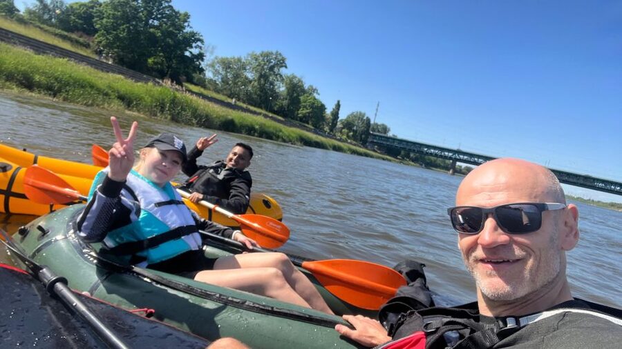 Packrafting kayaking guided tour Vistula river Warsaw Poland - Meeting under Most Łazienkowski, then gear up without stress