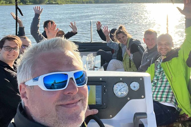 Private Cruise on Vistula in Warsaw for 9 with our Helmsman - Copernicus Science Centre from the river: modern glass and steel in motion
