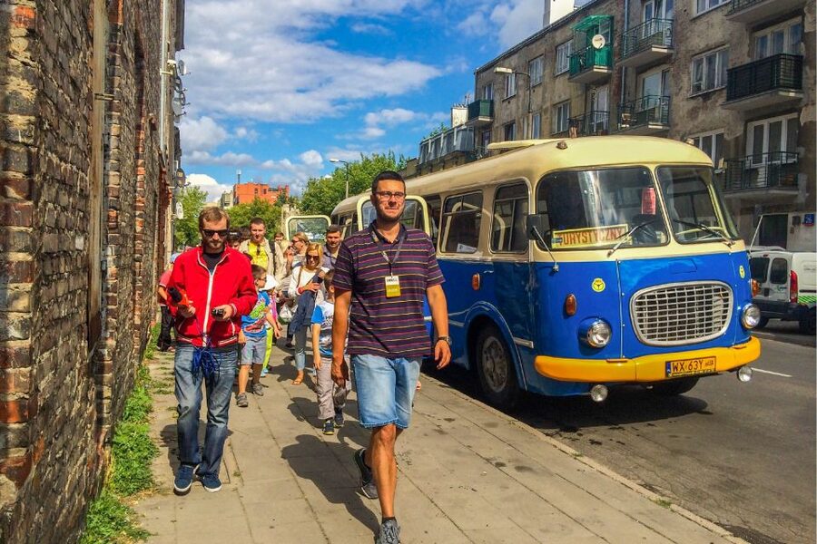 Warsaw: 2.5-Hour Dark Side - Praga District by a Retro Bus - The retro Jelcz cucumber bus: part history lesson, part comfort test