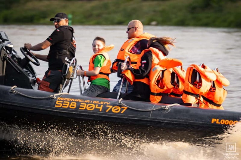 Warsaw: High-Speed Vistula River RIB Boat Adventure - Starting under the pedestrian-and-bike bridge in Warsaw