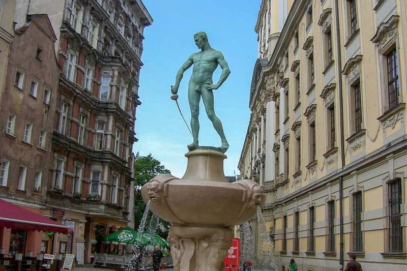 Wroclaw: 3-Hour City WalkingTour with University & Cathedral - Fencer Fountain and Fontanna Szermierza: City Play in Plain Sight