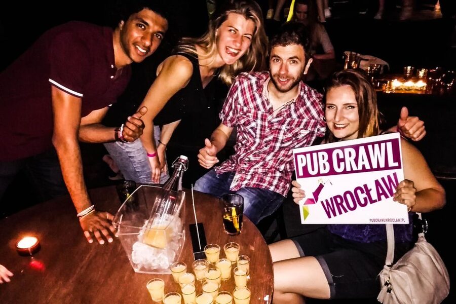 Wroclaw Pub Crawl with Free Drinks - Meeting at Pewexx, Ruska 8/9, and Getting Your Group Momentum